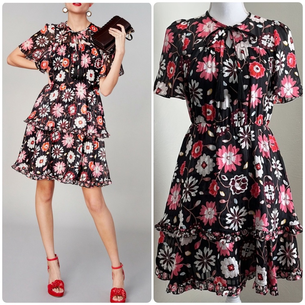 KATE SPADE New York Casa Flora A-Like Silk Dress